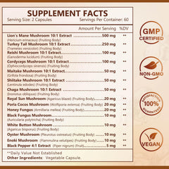 Nature Target Lions Mane capsules close-up highlighting cognitive support potential