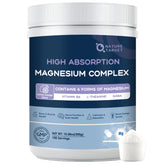 NATURE TARGET magnesium powder bottle with lemon-orange flavor for daily wellness