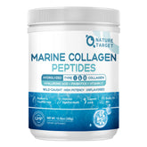 Nature Target Marine Collagen bottle on kitchen counter signaling skin support.