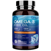 NATURE TARGET Omega 3 1600mg bottle with premium fish oil softgels for daily support