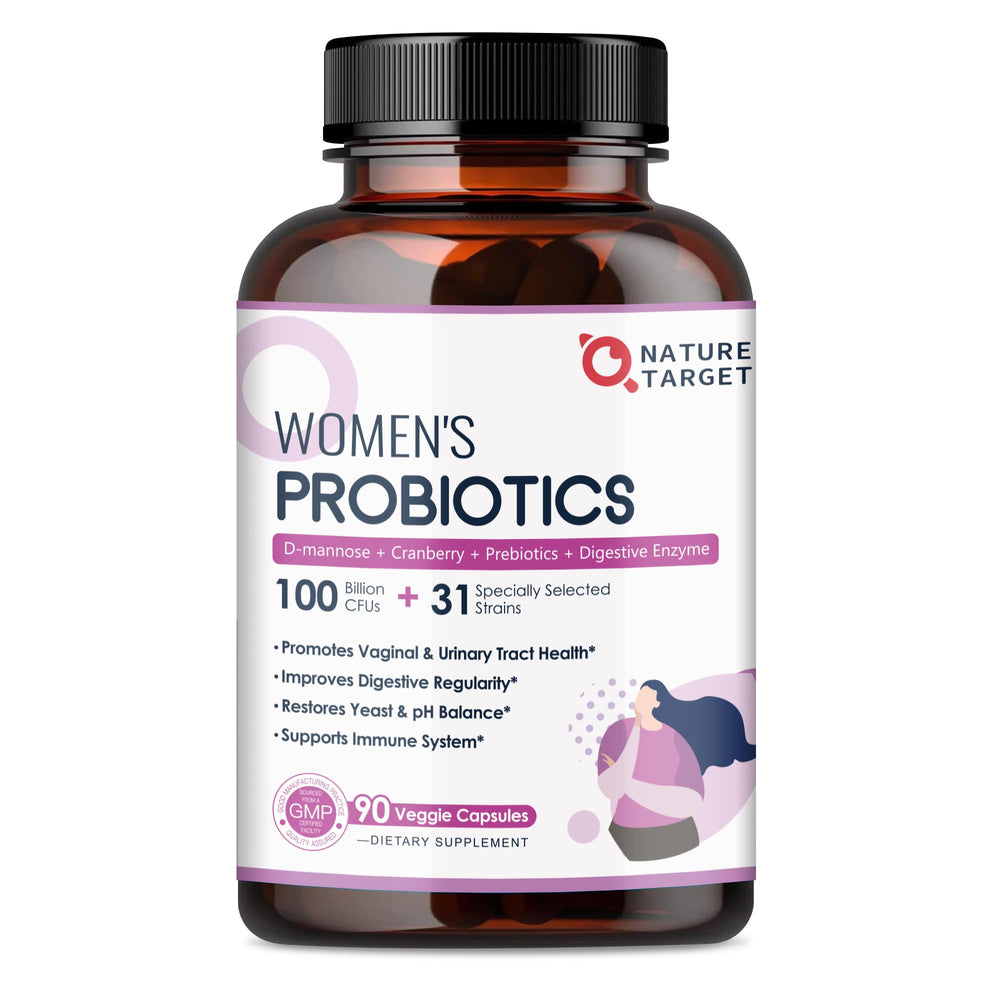 NATURE TARGET Probiotics for Women bottle front supports daily digestive balance