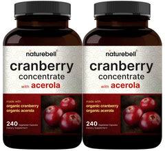 NatureBell cranberry pills 2-pack bottle with capsules for urinary health support