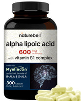NatureBell Alpha Lipoic Acid Complex bottle demonstrates premium antioxidant support for daily vitality.