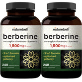 NatureBell Berberine 1500mg bottle front highlights purity and daily wellness support