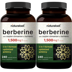 NatureBell Berberine 1500mg bottle front highlights purity and daily wellness support