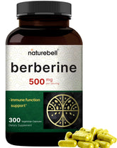 NatureBell Berberine Supplement bottle front with plant-based capsules for daily wellness