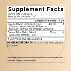 NatureBell Cinnamon bottle label shows organic true cinnamon verum