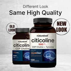 NatureBell Citicoline Tyrosine blend capsules for focused days