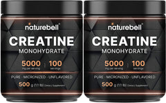 NatureBell creatine monohydrate two-pack packaging for training routines
