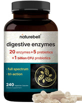 NatureBell Digestive Enzymes bottle with label for convenient daily gut support.