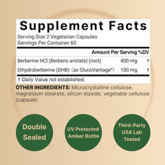 NatureBell Dihydroberberine capsules close-up emphasizing easy daily use
