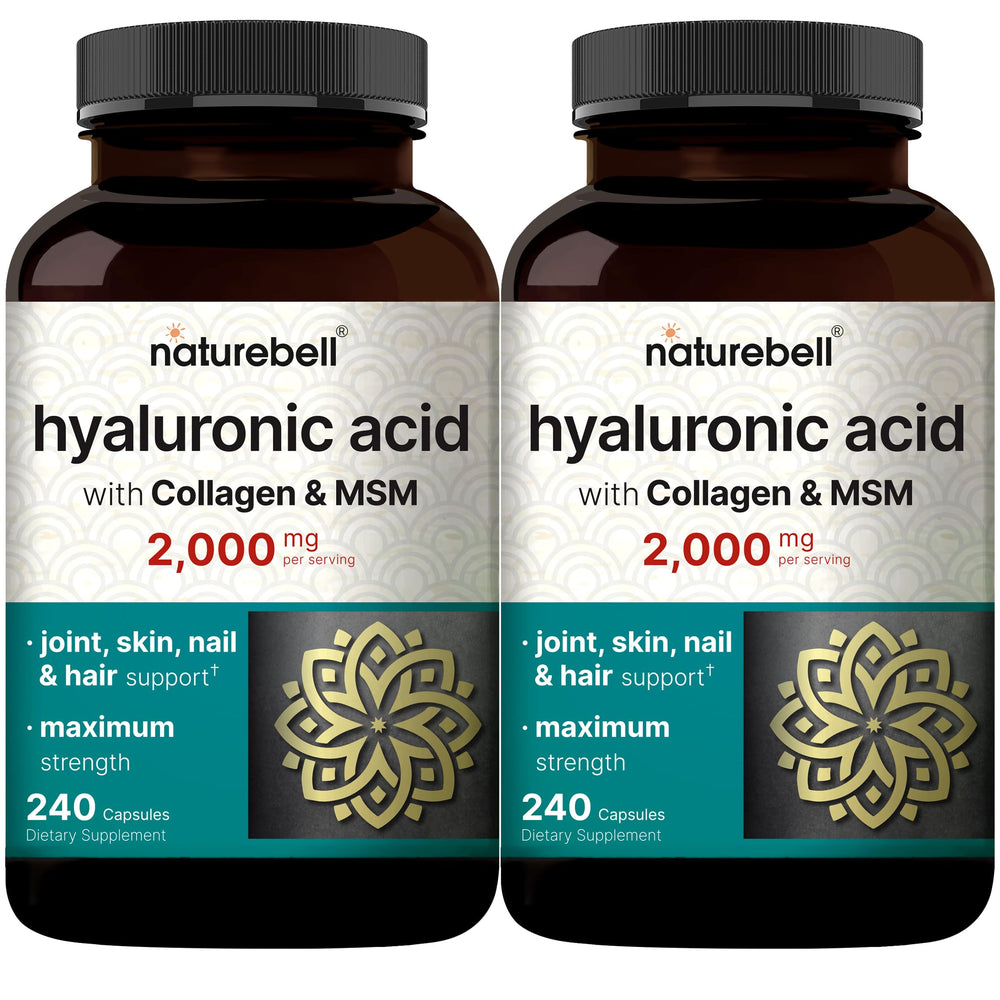 NatureBell Hyaluronic Acid 2-Pack bottle front for hydration support.