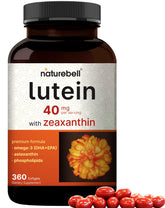 NatureBell lutein bottle front highlighting a high potency daily eye support
