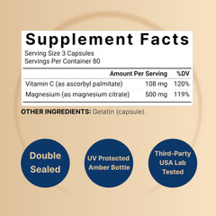 NatureBell magnesium citrate 500mg serving scoop showing convenient dosage