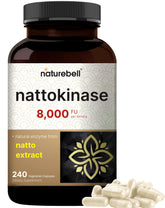 NatureBell Nattokinase bottle front for daily enzyme support.