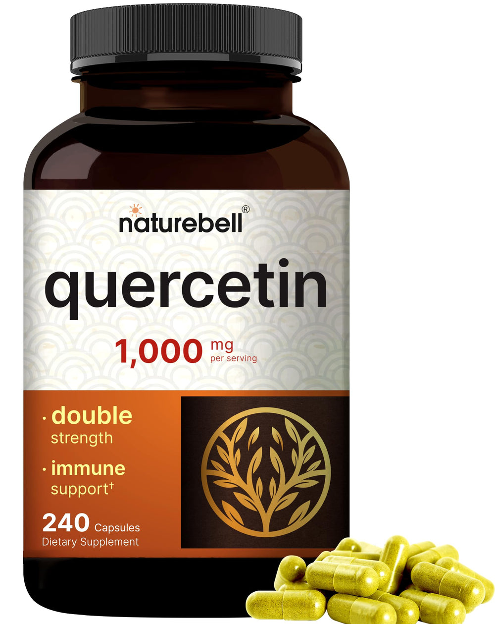 NatureBell Quercetin1000 bottle front showing bold label for high-potency supplement