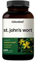 NatureBell St. John’s Wort bottle highlighting 9,000mg strength for potential mood support