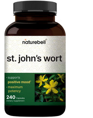 NatureBell St. John’s Wort bottle highlighting 9,000mg strength for potential mood support