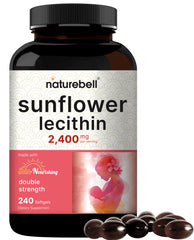 NatureBell Sunflower Lecithin softgels bottle front for daily wellness