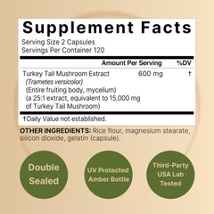 NatureBell Turkey Tail 25-1 extract close-up showing high potency for wellness