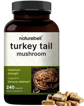 NatureBell Turkey Tail capsules bottle on shelf highlighting immune support potential