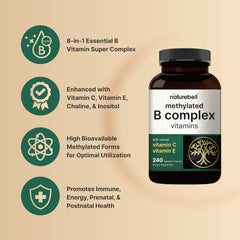 NatureBell Vitamin C and E blend with choline and inositol on the label.