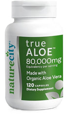 NatureCity True-Aloe bottle cap close-up highlighting purity and quality