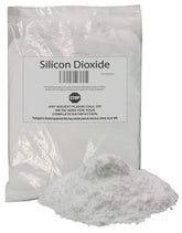 Naturejam silica powder in a sealed bag demonstrating anti-caking in blends