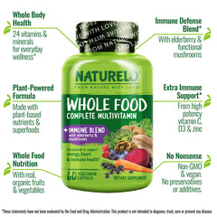 Naturelo mushroom blend bottle featuring reishi and shiitake for overall wellness