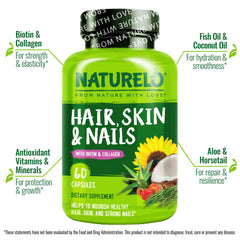 Naturelo capsules on display, showcasing a smooth, easy-to-take shape