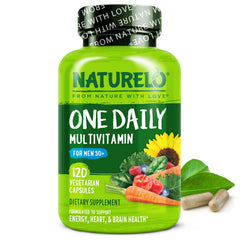 NATURELO Mens Multivitamin bottle with capsules for daily energy support