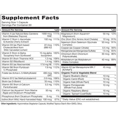 NATURELO Mens Multivitamins plant-based ingredients spread, clean nutrition for men