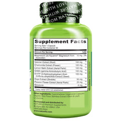 Herbal extracts from Naturelo Sleep Aid blend for gentle relaxation before bed.