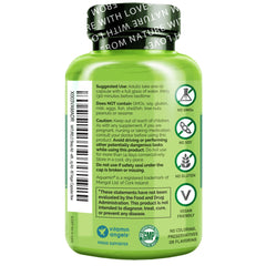 Packaging and label of Naturelo Sleep Aid highlight clean, transparent vegan ingredients.