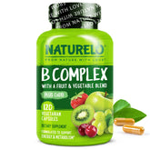 Naturelo Vitamin B Complex bottle with CoQ10 supports steady daily energy.