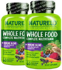 Naturelo Whole Food Multivitamin elderberry bottle supports daily immune health