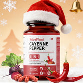 NaturePlanet Cayenne Capsules bottle highlighting daily wellness with plant-based capsules