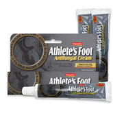 Natureplex athlete’s foot cream tube application for fast relief.