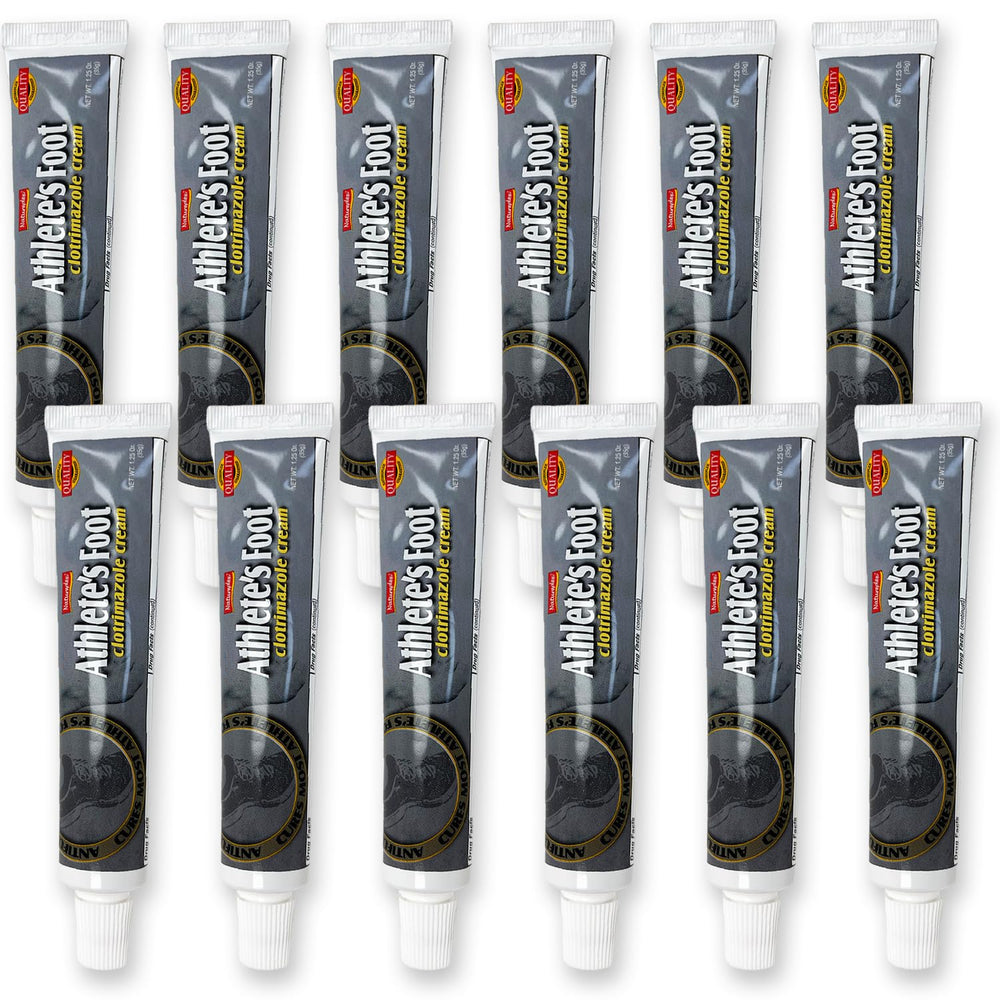 Natureplex Athlete's Foot Cream tube front, 1% clotrimazole for targeted antifungal relief.