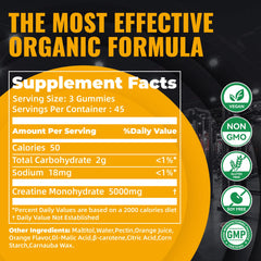 Natures Aid Creatine Monohydrate Gummies vegan, sugar-free formula for athletes.