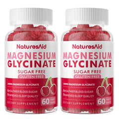 Natures Aid Magnesium Glycinate Gummies bottle for daily calm mood support