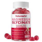 Natures Aid Magnesium Glycinate Gummies cherry bottle promotes calm mood
