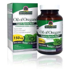 Nature's Answer Oil of Oregano softgels bottle shows the 90-count container for daily support.