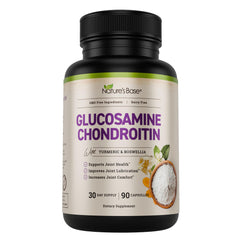 Nature's Base Glucosamine Chondroitin MSM capsules bottle for joint support and mobility
