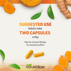 Nature's Base turmeric-ginger pouring capsules for convenient daily use