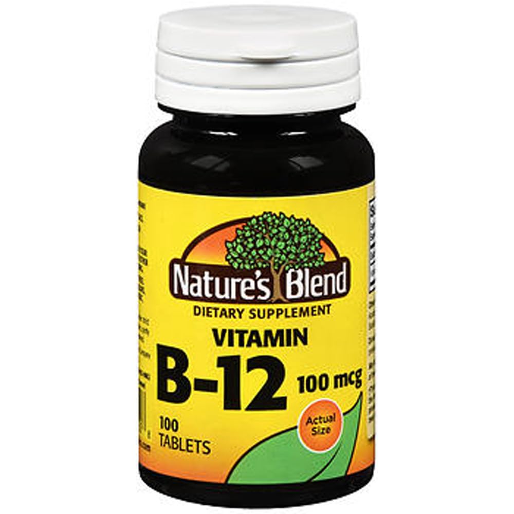 Nature's Blend B12 tablets bottle for daily wellness support and convenient supplementation.