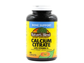 Nature's Blend Calcium Citrate with D3 100 tablets – front view showing compact bottle for bone support