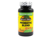 Nature's Blend probiotic bottle showing 2M CFU for digestive support on display