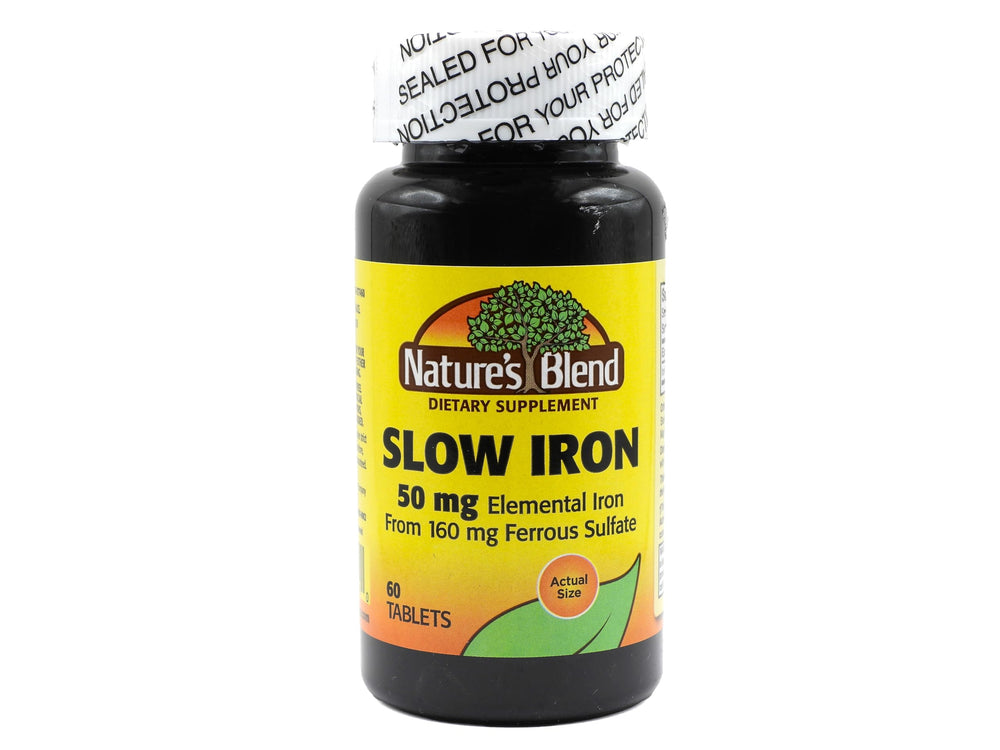 Nature's Blend Slow Iron bottle—easy daily iron support.