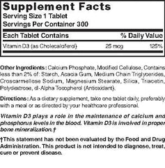 Nature's Blend Vitamin D3 1000 IU pack front for easy daily use.